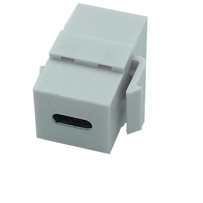 USB C Keystone Jack, Tipo-C Conector, Inserção Keystone, Fêmea para Fêmea para Placa de Parede, Painel, USB 3.1