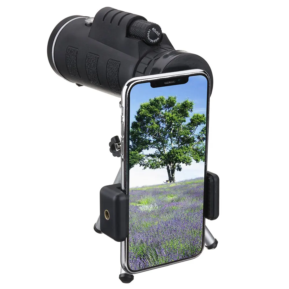 40X60 Monocular Optical HD Lens Telescope Phone Camera Lens Telescope Zoom Macro Lens With Tripod Mobile Phone Clip Photography