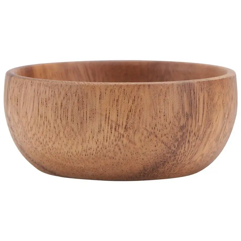 Juego de cuencos de madera para ensalada, platos decorativos de madera, decoración de sopa, almuerzo