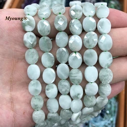 6x8mm Faceted Oval Green Angelite Angel Stone Beads For DIY Necklace Bracelet Jewelry Making MY210814