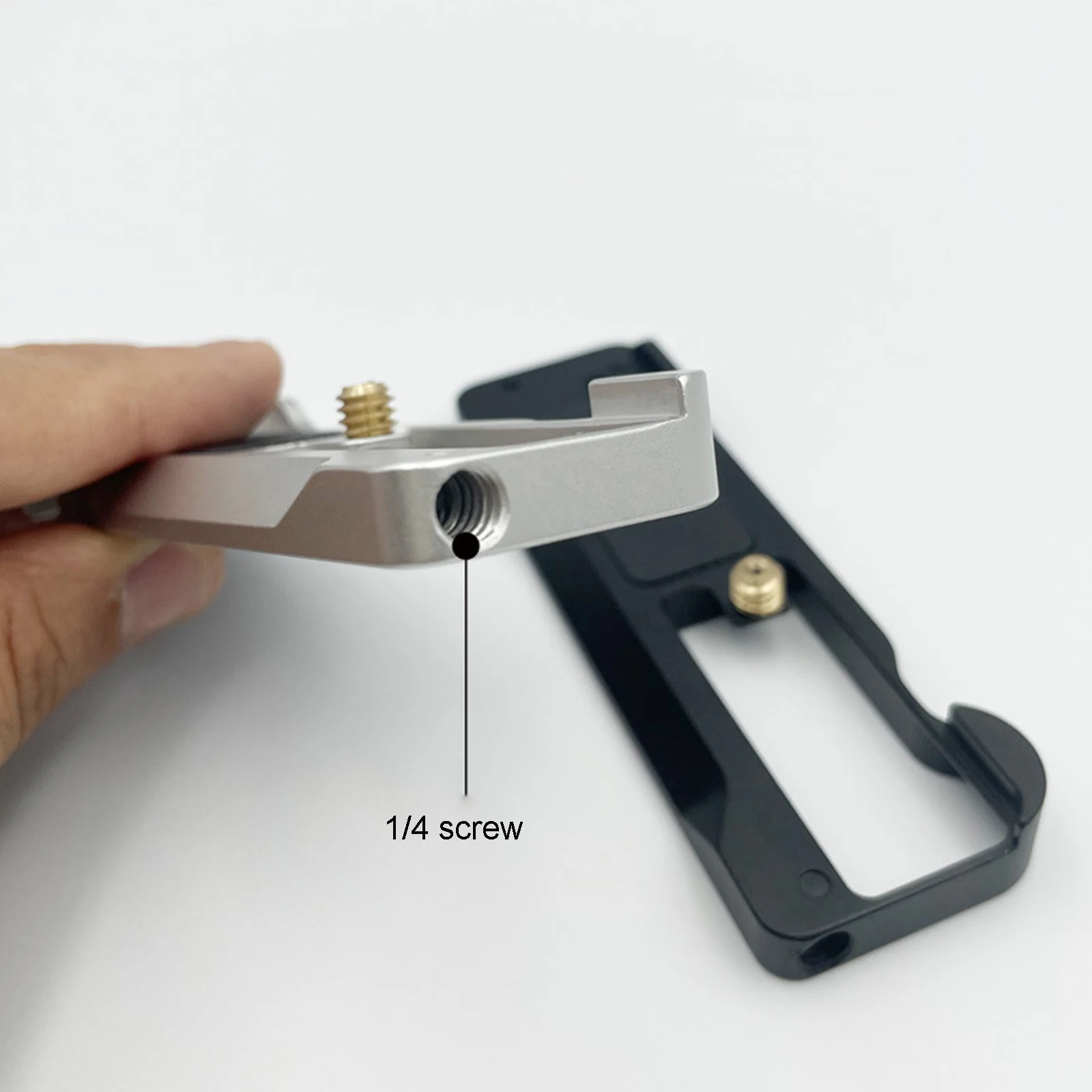 Universal 1/4 Hole Plate Horizontal/ Vertical Shooting Handle With Cold Shoe For ZV-1 Microphone Fill Light Bracket