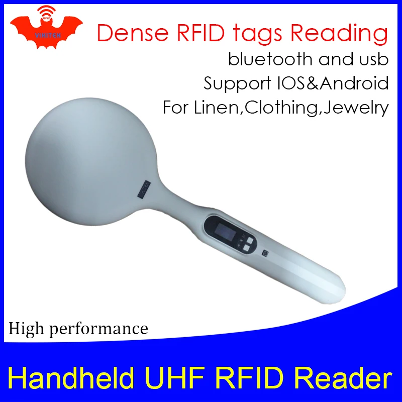 UHF RFID 핸드 헬드 리더, 고밀도 태그 읽기, 휴대용 인코더, 블루투스 리넨 의류, 보석 재고 스캐너, 라이터 복사기