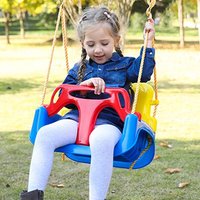 Baby Safety Swing Seat Kids Outdoor Indoor Funny Toys Children Baby Low Back PE Plastic Basket Fun Crazy Games Photography Props