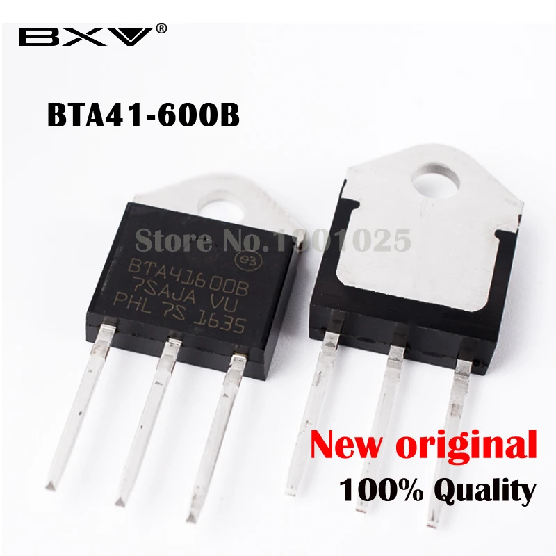 5PCS BTA41-600B BTA41-600 Triac 600V 40A Free shiping BTA41600B BTA41600 BTA41 TO-3P 40A IC