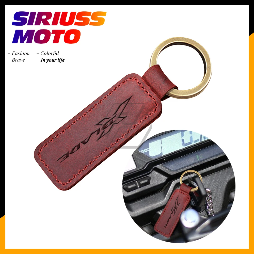 Motorcycle Cowhide Keychain Key Ring Case for Honda X-Blade 160 Motorbike