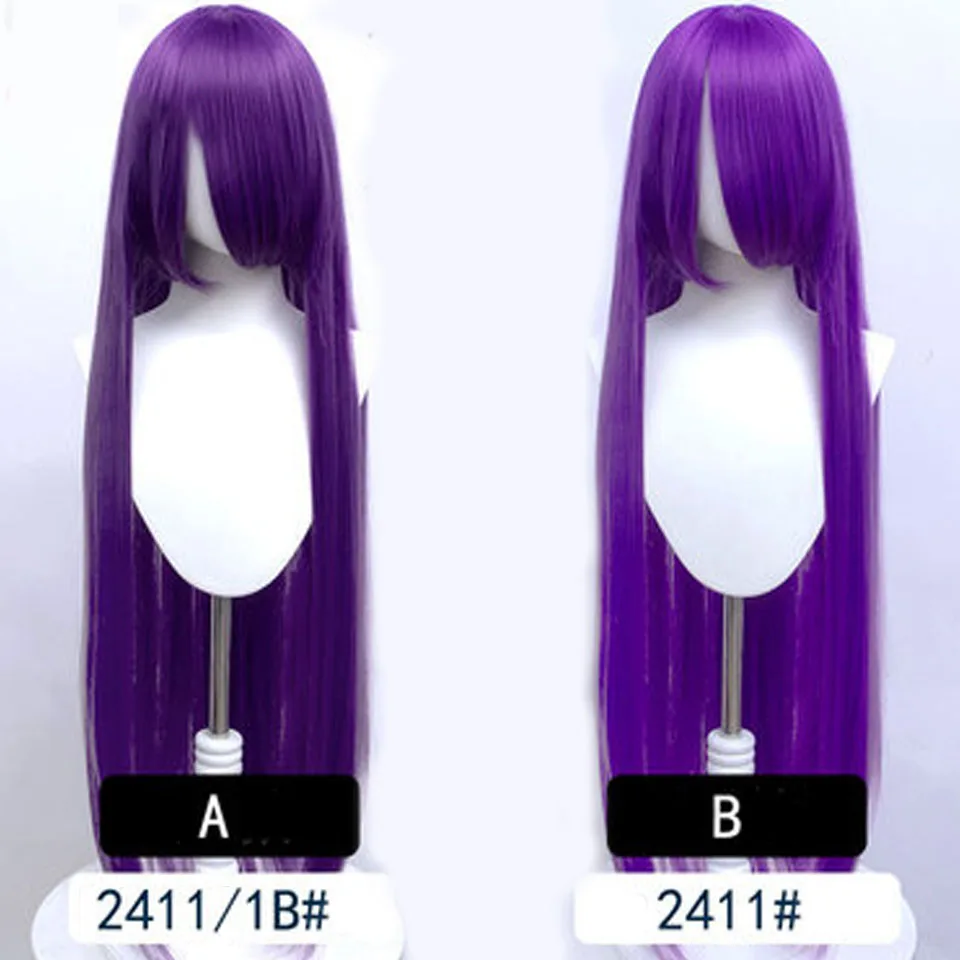AOSI 100 cm lange gerade Cosplay-Haar-Synthetik-Perücke, Schwarz, Weiß, Rot, Rosa, Braun, Gold, Blau, Damen, hitzebeständig, Anime-Perücken – Detail 17