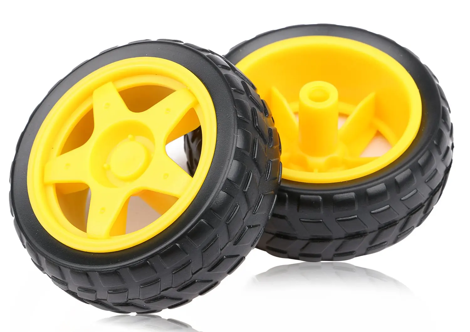 For Electric Motor Gearbox Engine arduino Car Tire Yellow Wheel with Plastic TT Motor 3-6V Dual Shaft Gear Motor TT Magnetic