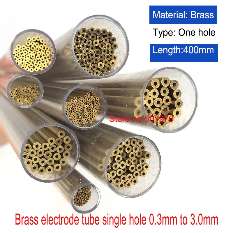 Drilling Machine Brass Electrode Tube Ziyang Single Hole 0.5/0.8/0.9/1.0/1.5*400mm Die for EDM Electrode Hole Machine