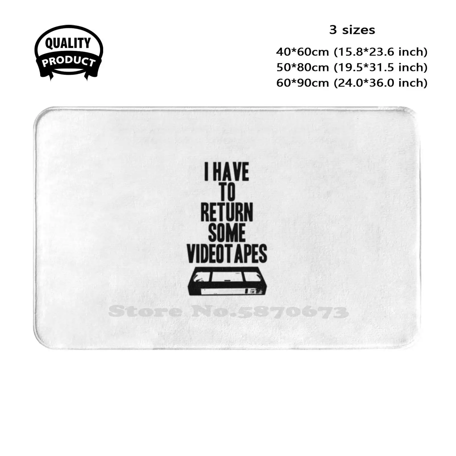 Videotapes Soft Cushion Home Carpet Door Mat Car Rug Patrick Bateman Christian Bale Quote Mary Harrow Bret Ellis