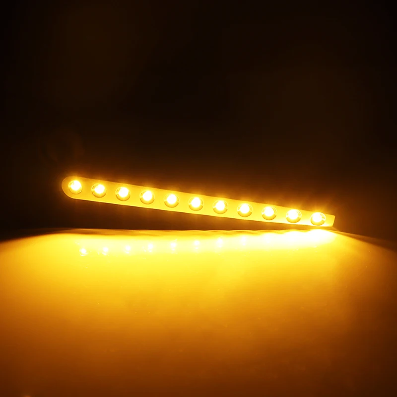 Gtinthebox 2PCS BAU15S PY21W Amber / White Sequential Flowing LED Front Turn Signal Light /DRL Strips For 2017-up Toyota C-HR