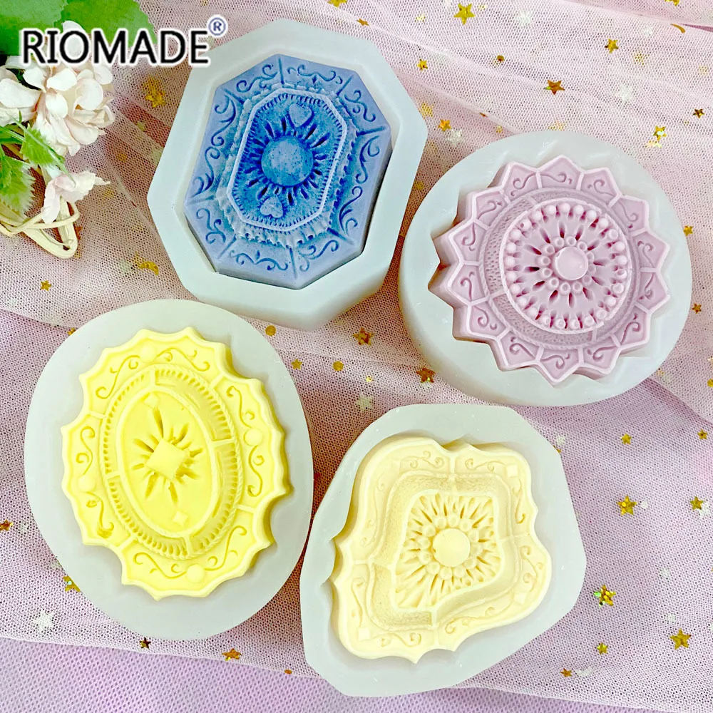 Classical Pattern Soap Mold Royal Court Totem Style DIY Handmade Making Soap Silicone Mould Chocolate Dessert Cake Baking Tools