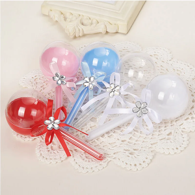 

Transparent Cute Lollipop Shape Candy Boxes Plastic Gift Chocolate Bags for Wedding Favors Baby Shower Birthday Party Supplies