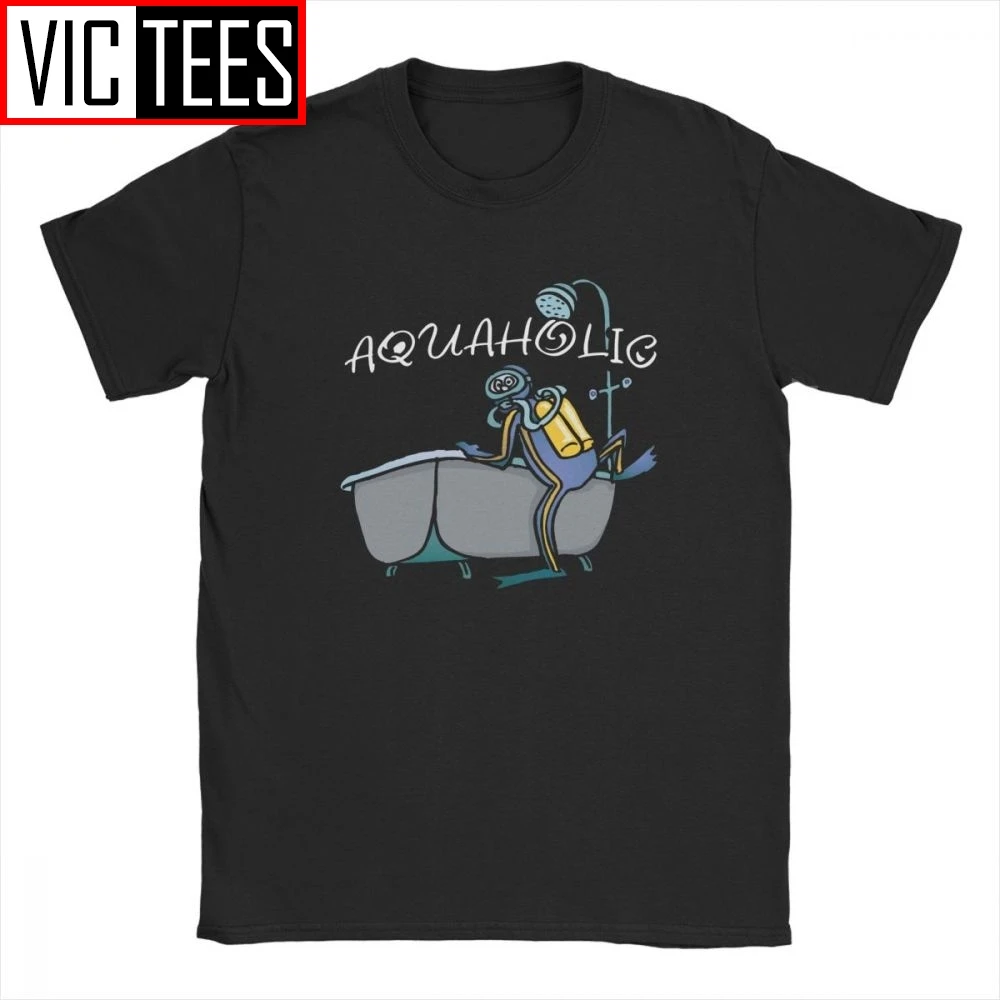 Leisure Funny SCUBA Diving T-Shirt Men Pure Cotton T Shirt Dive Diver Sea Snorkeling Sports Wholesale