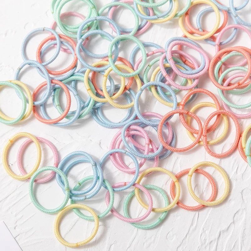 50/100 pçs do bebê meninos meninas 2cm mini hairbands meninas elástico dedo borracha titular rabo de cavalo laços de cabelo crianças acessórios de