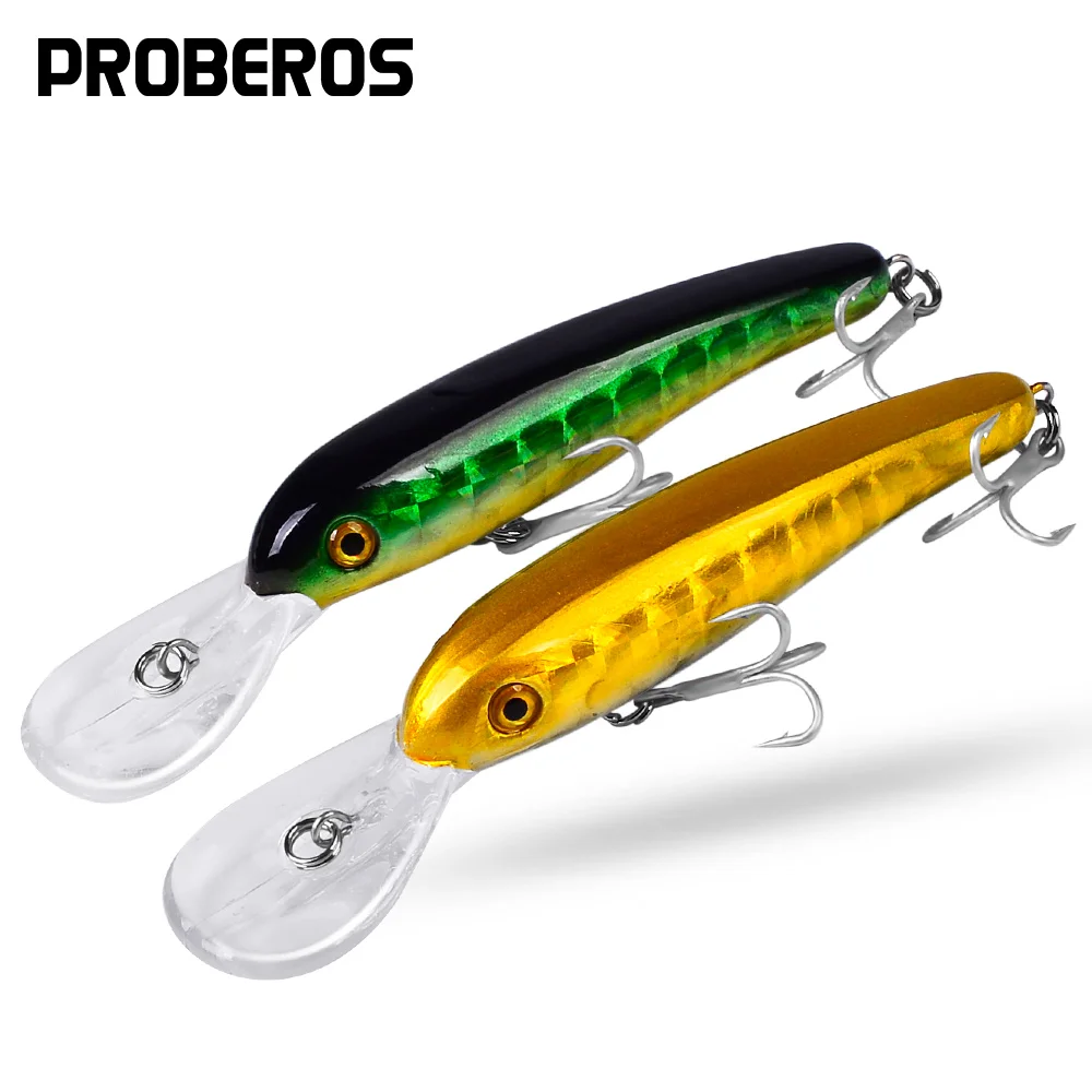 

PROBEROS Minnow Fishing Lures 14g/11.5cm 3D Life-like Eyes Floating Bass Baits High Quality Artificial Wobblers 4# Hook Tackle