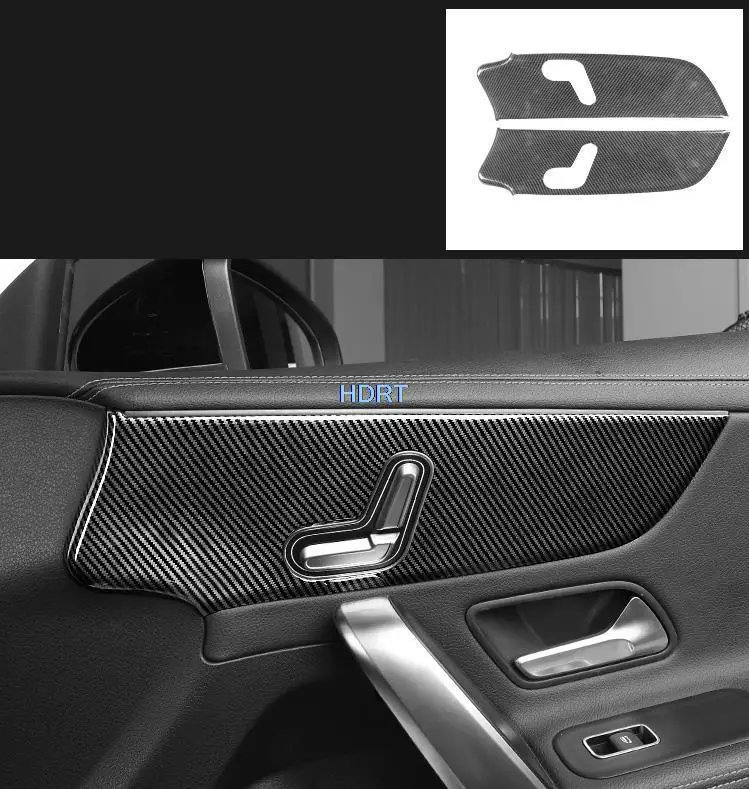 For Mercedes Benz A200L A180L 2019 Car styling Carbon fibre Interior decoration central control paste chrome accessories