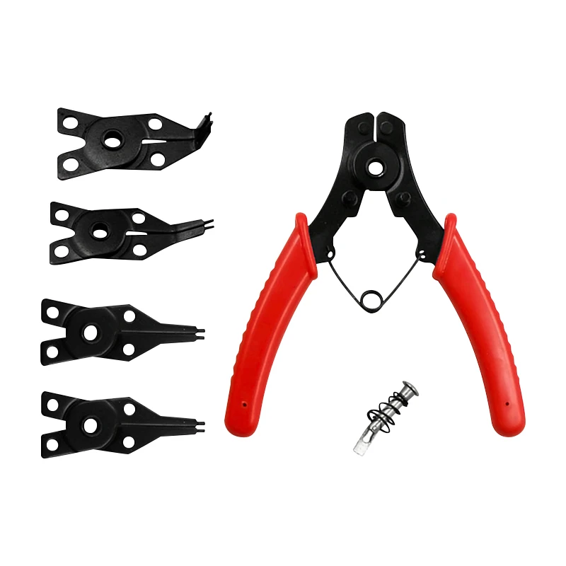 4 In 1 Combination Circlip Snap Ring Pliers Set Internal External O Ring C-Clip - 45, 90,180 Degree Angled Jaws Tool For RC view 5
