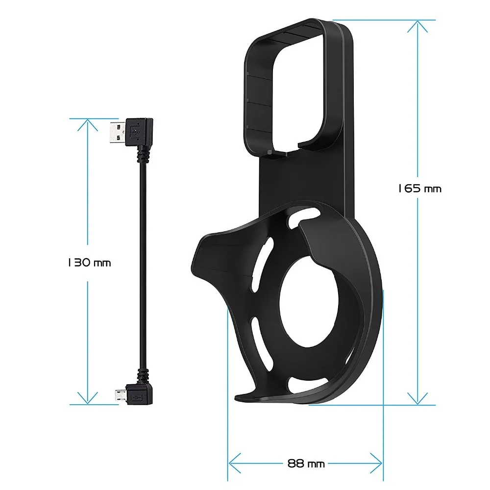 دعامة تثبيت على الحائط لحامل Alexa Echo Dot الجيل الثاني يدعم حامل قابس المملكة المتحدة/الاتحاد الأوروبي مع كابل USB الصغير