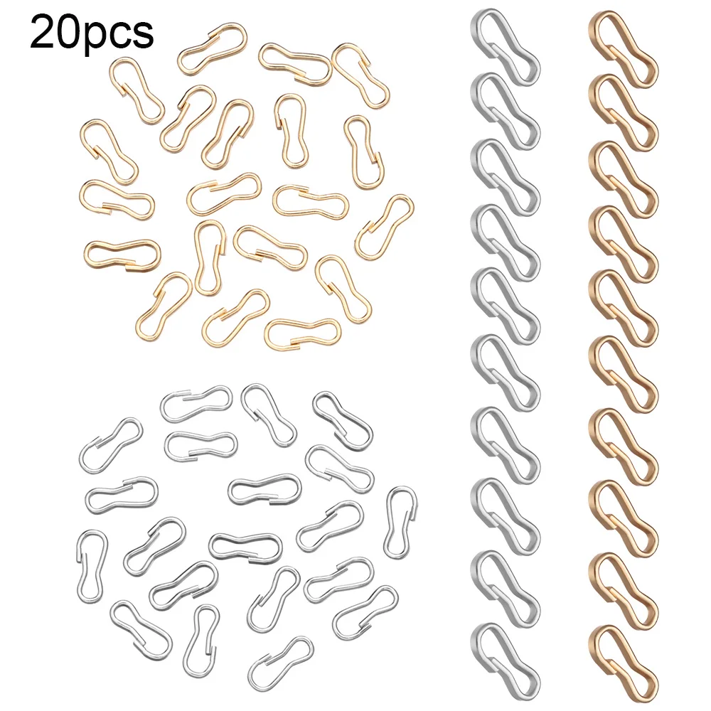 20Pcs 9Mm Pop Gesp Sleutelhanger Clips Baby Poppen Verbinden Metalen Mini Pop Tas Keten Gespen Accessoires Poppen Naaien accessorie