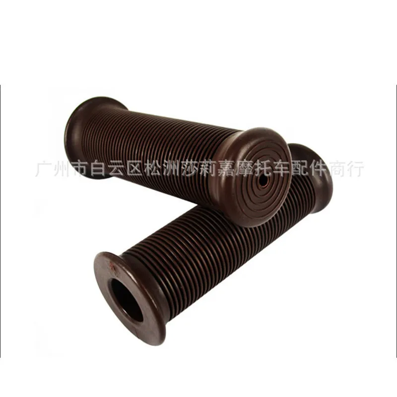 Universal 7/8 22mm Soft Rubber Moto Handlebar Retro Brown Black Blue Part Motorbike Hand Grip Bar Gel Motorcycle Grip Cafe Racer