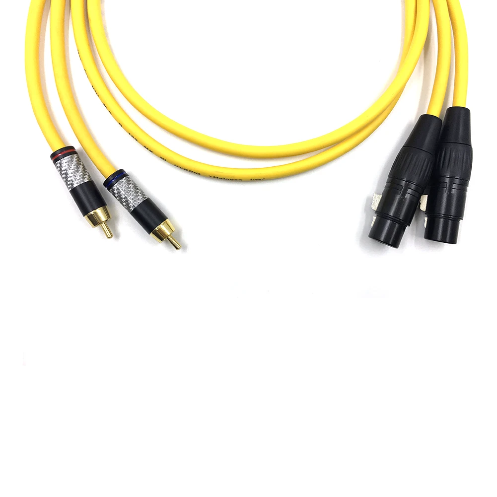 1 пара Hi-Fi XLR «папа» на RCA «папа» Кабель высокой чистоты OCC Hi-Fi 2 Rca на 2 кабеля Xlr