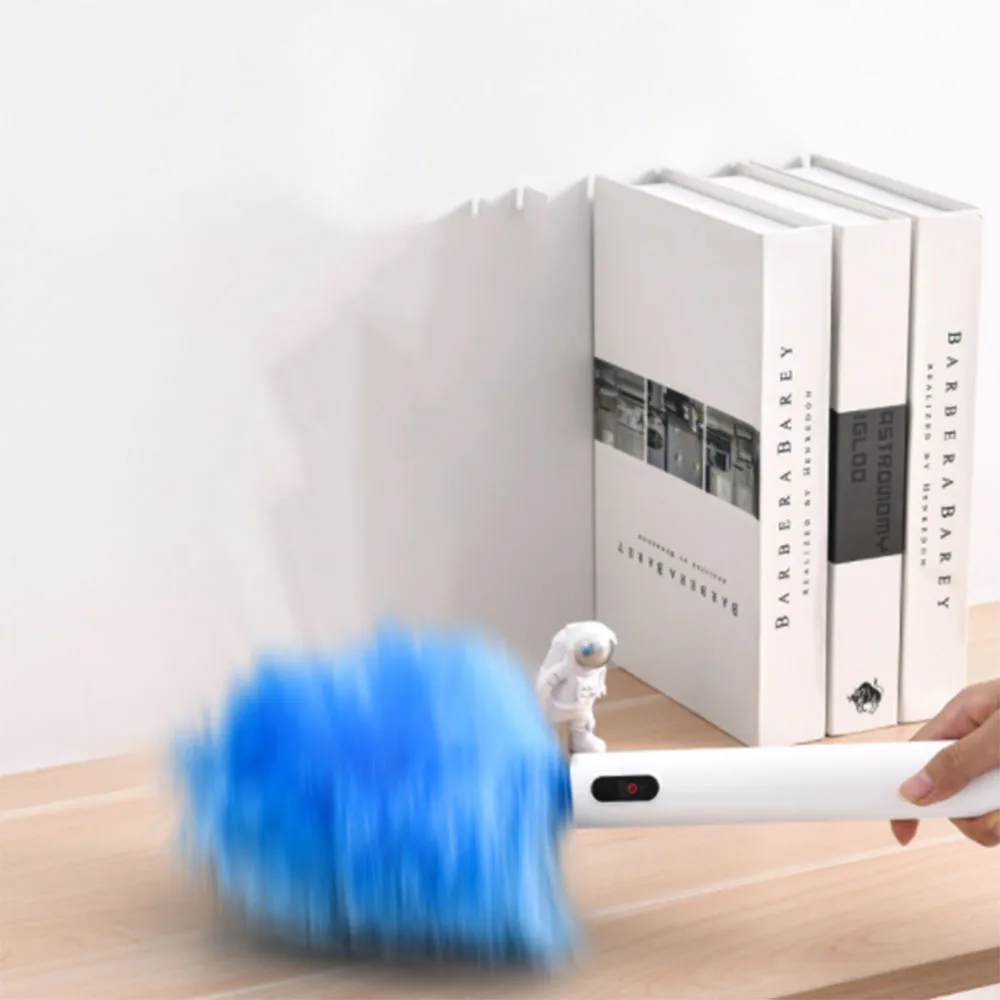Portable Electric Feather Duster Dusting Duster Retractable Feather Duster Cleaning Brush Roller  Storage And Decontamination