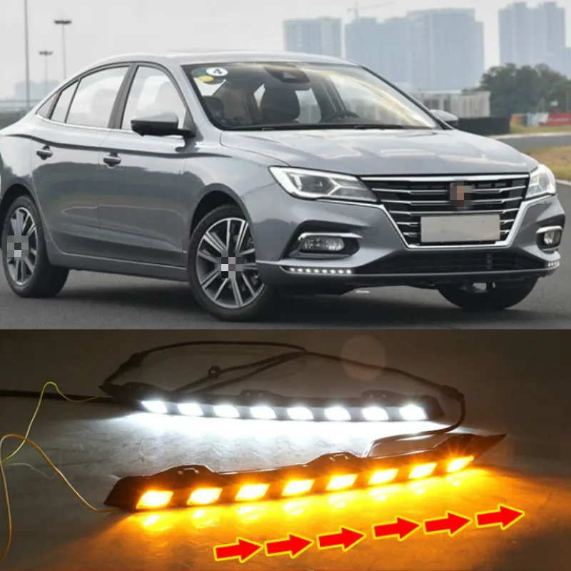 dynamic car bumper headlight for Roewe i5 daytime light 2019~2021y DRL car accessories LED headlamp for Roewe i5 fog light