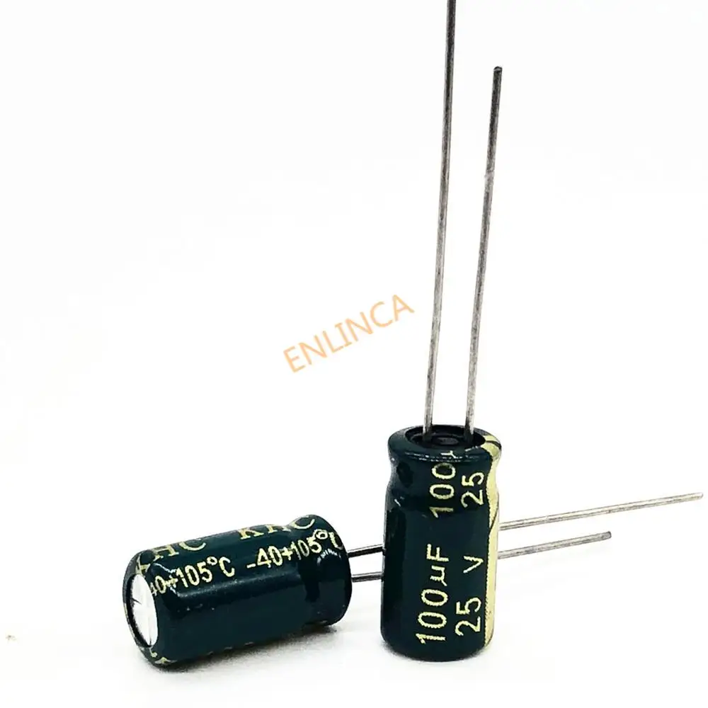 30pcs/lot 25V 100UF 6*12 High Frequency Low Impedance Aluminum Electrolytic Capacitor 100uf 25v 20%