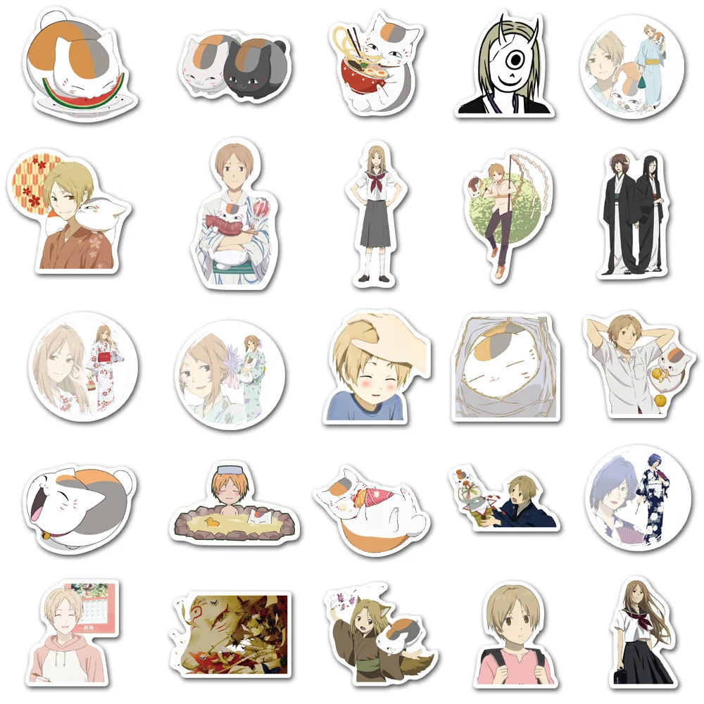 10/30/50PCS ภาพเคลื่อนไหวใหม่ Natsume บัญชีด้วยตนเองสติกเกอร์ตกแต่งโน้ตบุ๊คสติกเกอร์กันน้ำขายส่ง