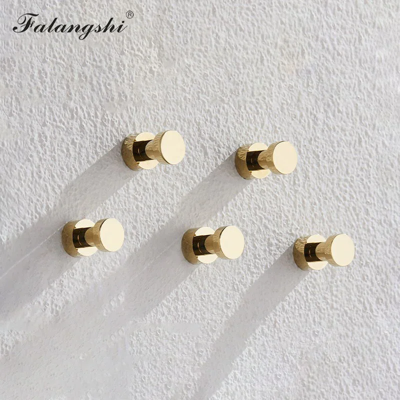 Brass Robe Hooks Clothes Hanger Household Small Decoration Rustproof Towel Hook Coat Hanger Key Rack Bathroom Accessories WB8123