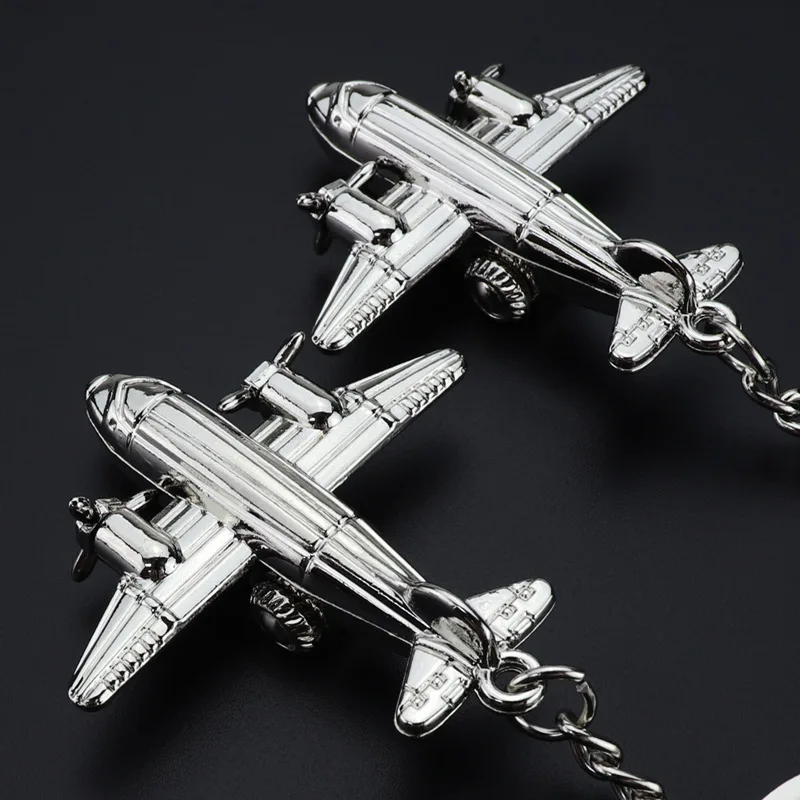 Creative Aviation Aircraft Keychain Car Metal Key Ring Male And Female Key Chain Business Small Gifts