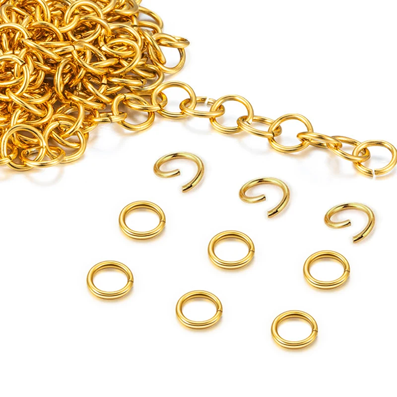 

200pcs/lot 3/4/5mm Gold Stainless Steel Jump Rings Split Rings Connectors For Diy Jewelry Finding Making Accessories Wholesale