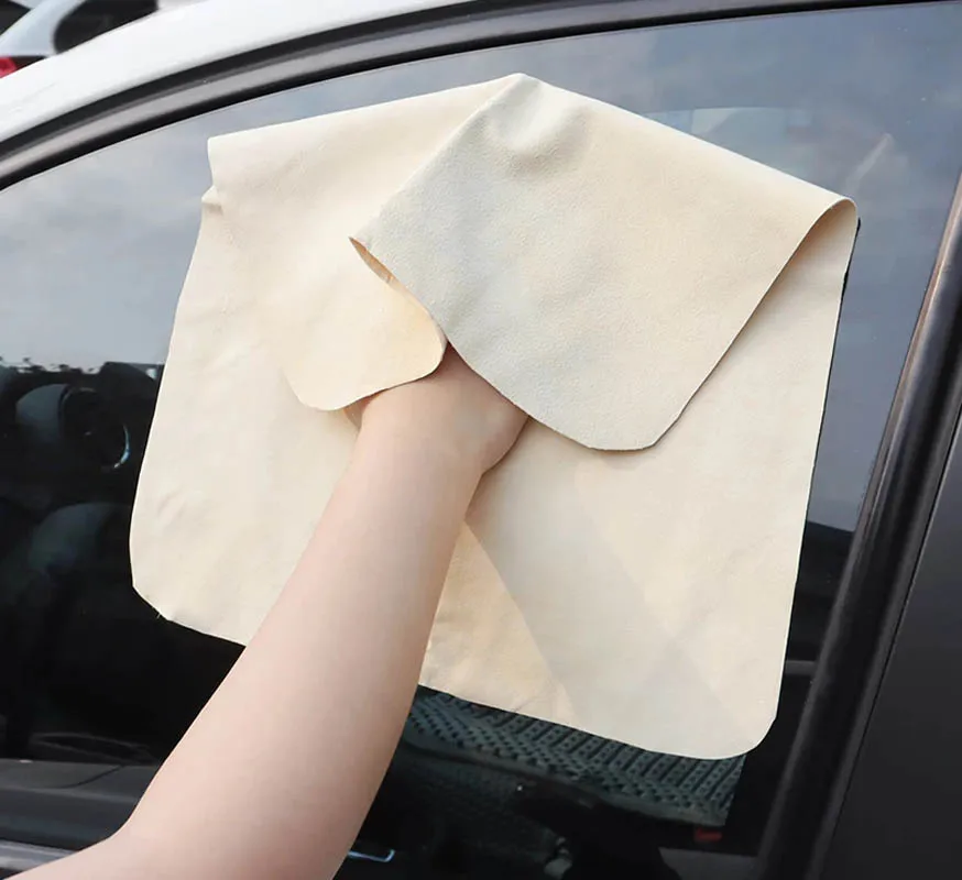 

Chamois Leather Car Cleaning Cloth Genuine Leather Wash Suede Absorbent Quick Dry Towel Streak Free Lint Free