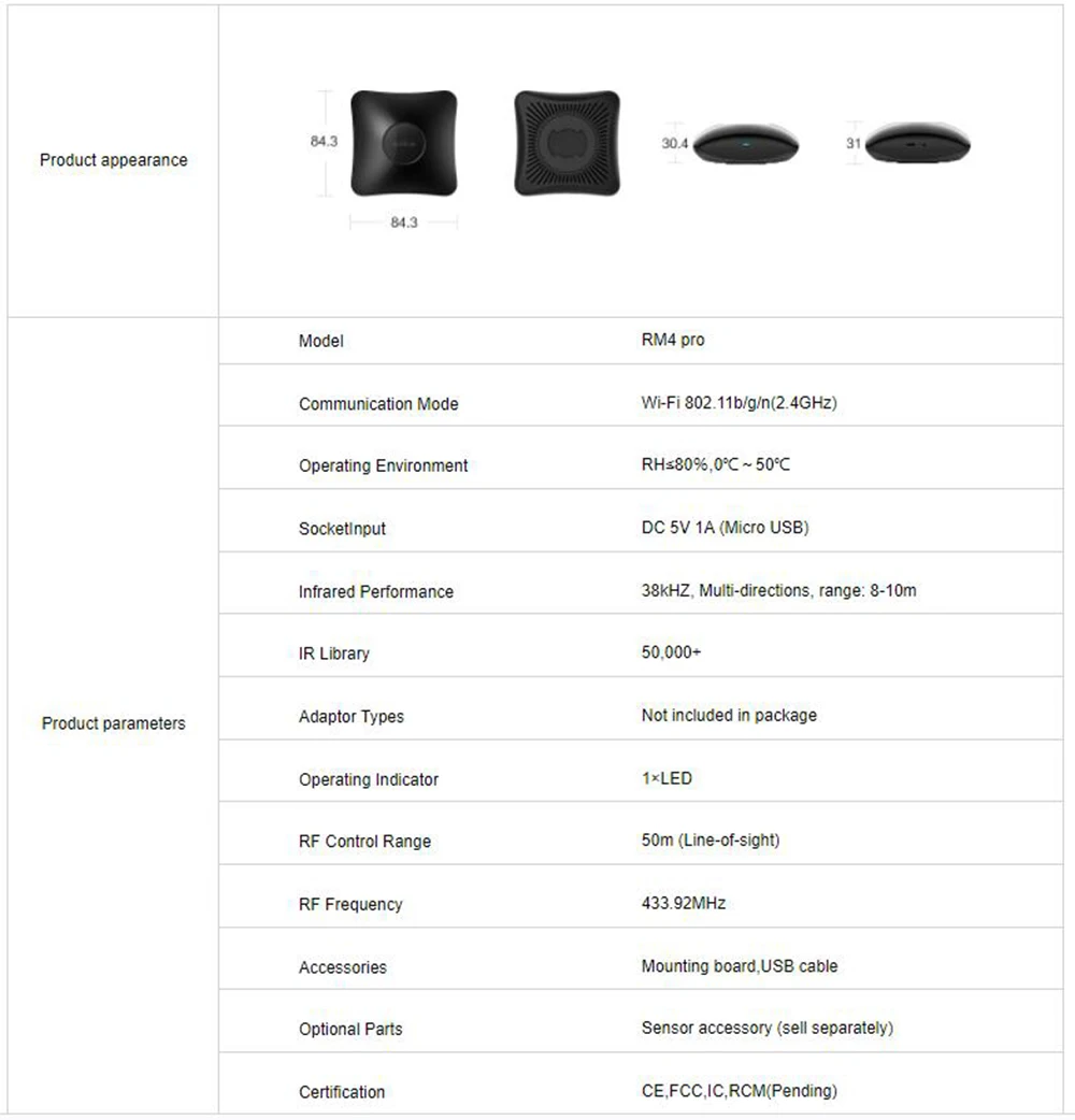 Broadlink RM4 PRO WiFi IR RF Universal Smart Home Fernbedienung BestCon RM4C Mini IR TV Controller Arbeitet mit Alexa google Hause – Detail 22