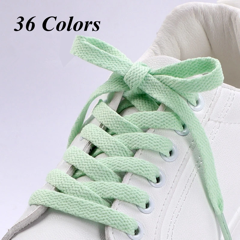 Lacets de chaussures classiques unisexes, lacets lumineux plats, cordes de chaussures décontractées, accessoires de sport monochromes, adaptés à la mode, 1 paire