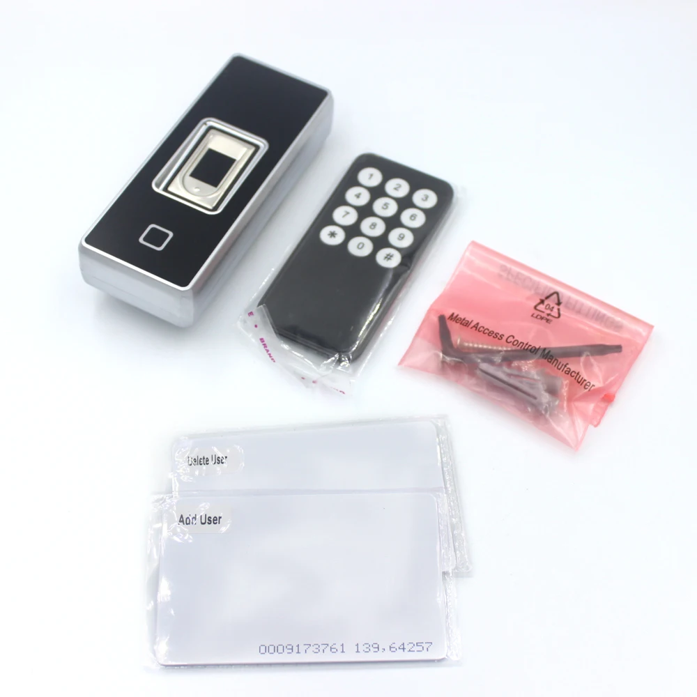 IP68 Waterproof Metal Fingerprint RFID 125KHz Standalone Access Controller 500 User Access Control Fingerprint Reader Wiegand 26