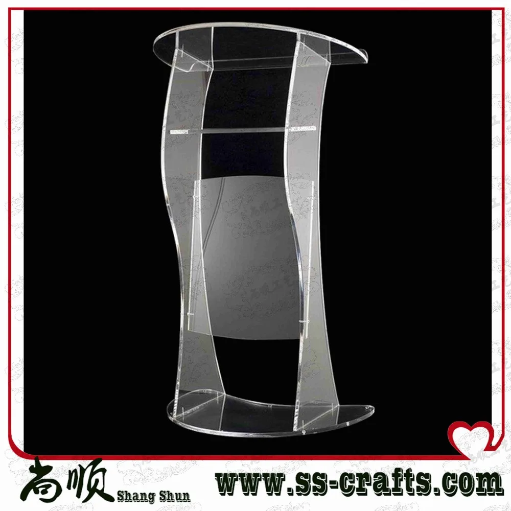 Modern Design Factory Sale Transparent Crystal Acrylic Lectern plexiglass