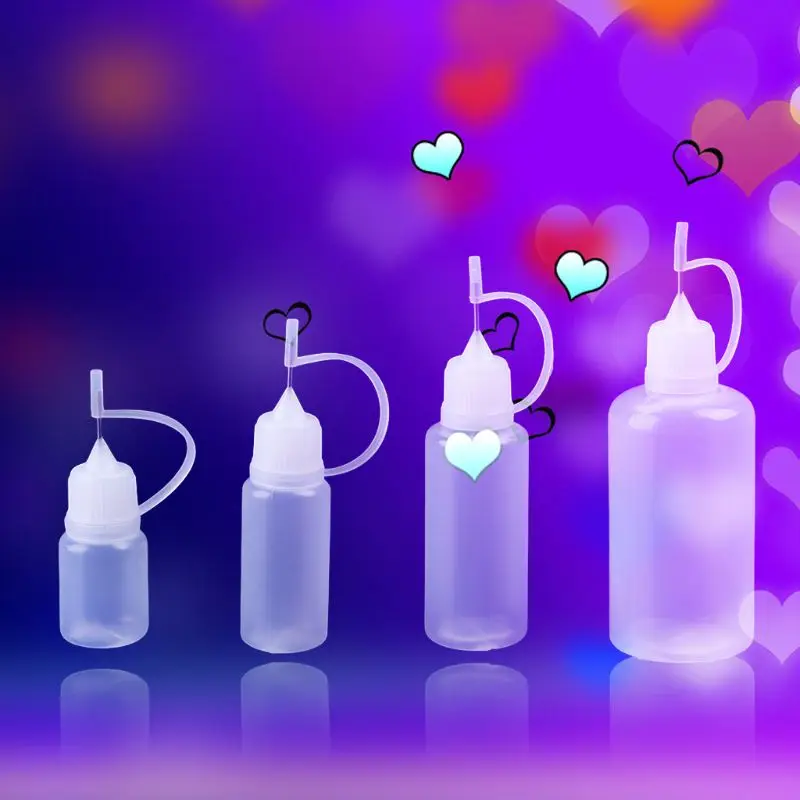 1PC 10-50Ml พลาสติกเข็ม Childproof หมวก Dropper Liquid ขวดน้ำผลไม้