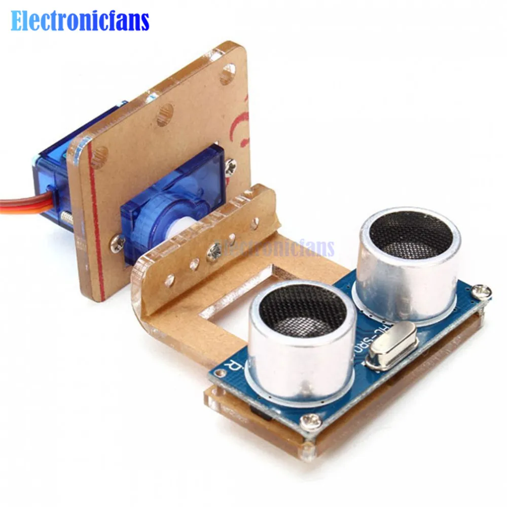 DIY Kit HC-SR04 Mounting Bracket for Ultrasonic Ranging Module Analog Servo HC-SR04 Ultrasonic Sensor SG90 Steering Gear