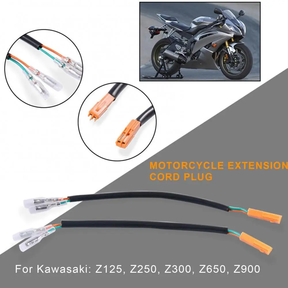 

80% Dropshipping!!2Pcs Motorcycle Bike Turn Steering Light Wire Switch Plug Adapter for Ninja