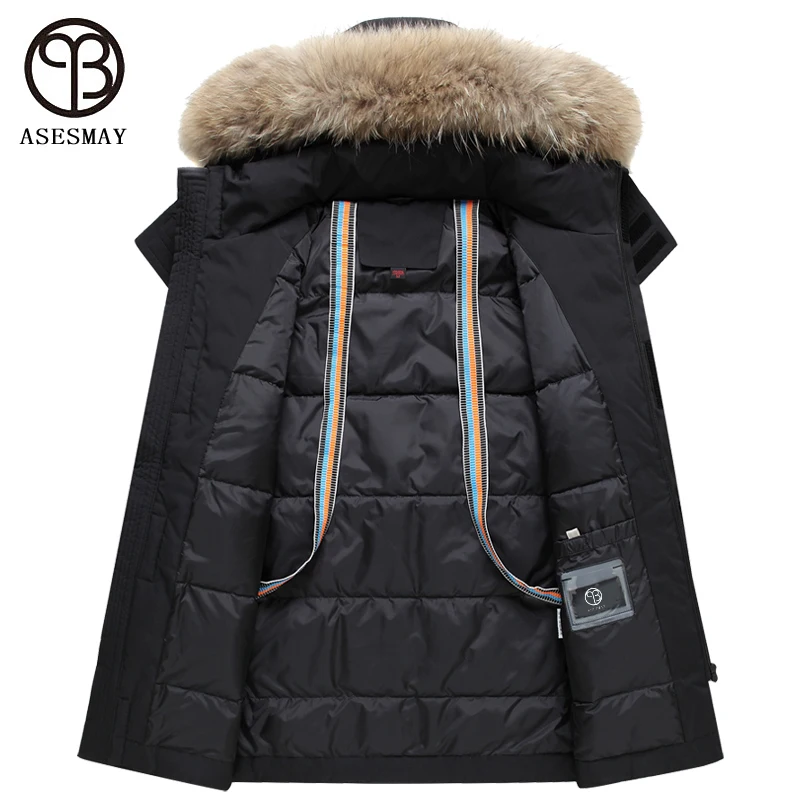 2024 New Arrival Men/Women Winter Jacket White Duck Down Coat Filling Hooded With Fur Collar Long Parkas Warm Liner Suspenders