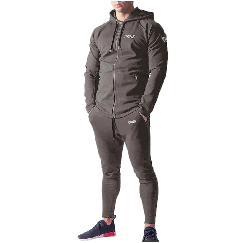 Chándal de 2 piezas para hombre, Conjunto de sudadera con capucha y pantalones de chándal