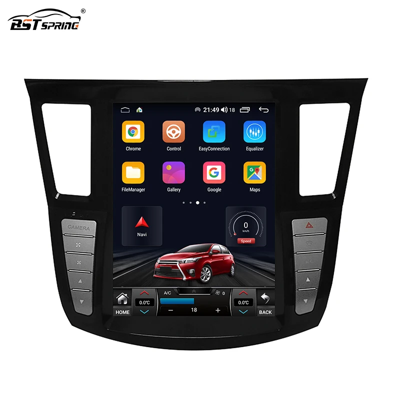 Bosstar – radio avec navigation multimédia Tesla, pour Infiniti JX35 QX60, bt, wifi, carplay intégré, stéréo