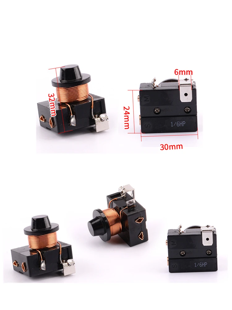 1 Pin Heavy Duty Type Refrigerator PTC Starter Relay Protector Freezer Compressor replacement parts 1/2 1/3 1/4 1/5 1/6HP