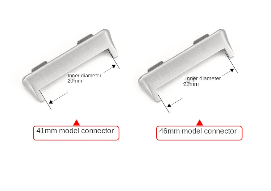 2 قطعة موصل معدني ل ممن لهم ووتش 2 46 مللي متر 42 مللي متر ساعة ذكية موصل محول ل ممن لهم ووتش 41 مللي متر سوار إكسسوارات