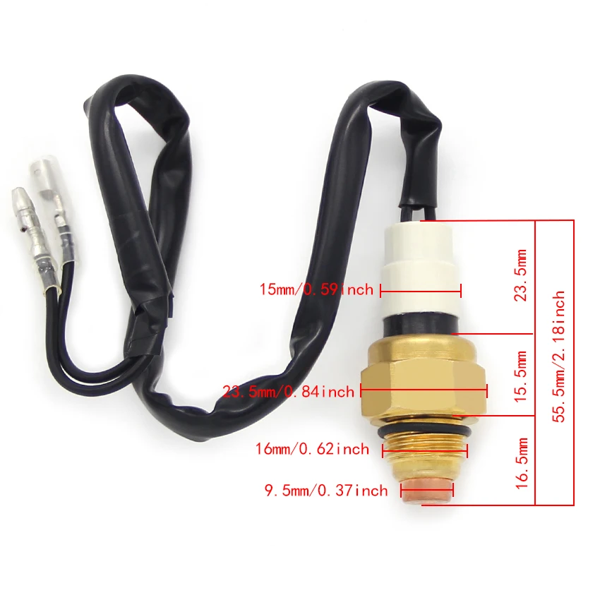 Motorrad-Kühlerlüfter-Thermoschalter Wassertemperatursensor für Kawasaki EN400 Twin Bulcan EN450 EN500 Vulcan MULE1000 KAF450 – Detail 3