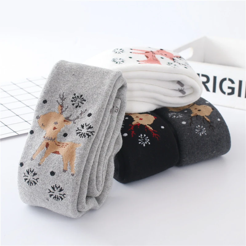 

Baby Kids Girl's Winter Warm Soft Cotton Tights Stockings Fashionable Cute Christmas Pantyhose Suitable 1-8Year