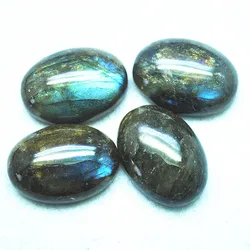 5PCS Nature Labradorite Stone Cabochons Good Quality AAA OVAL Shape 10x14MM 12X16MM 13X18MM Loose Beads Cabs No Hole Top Sells