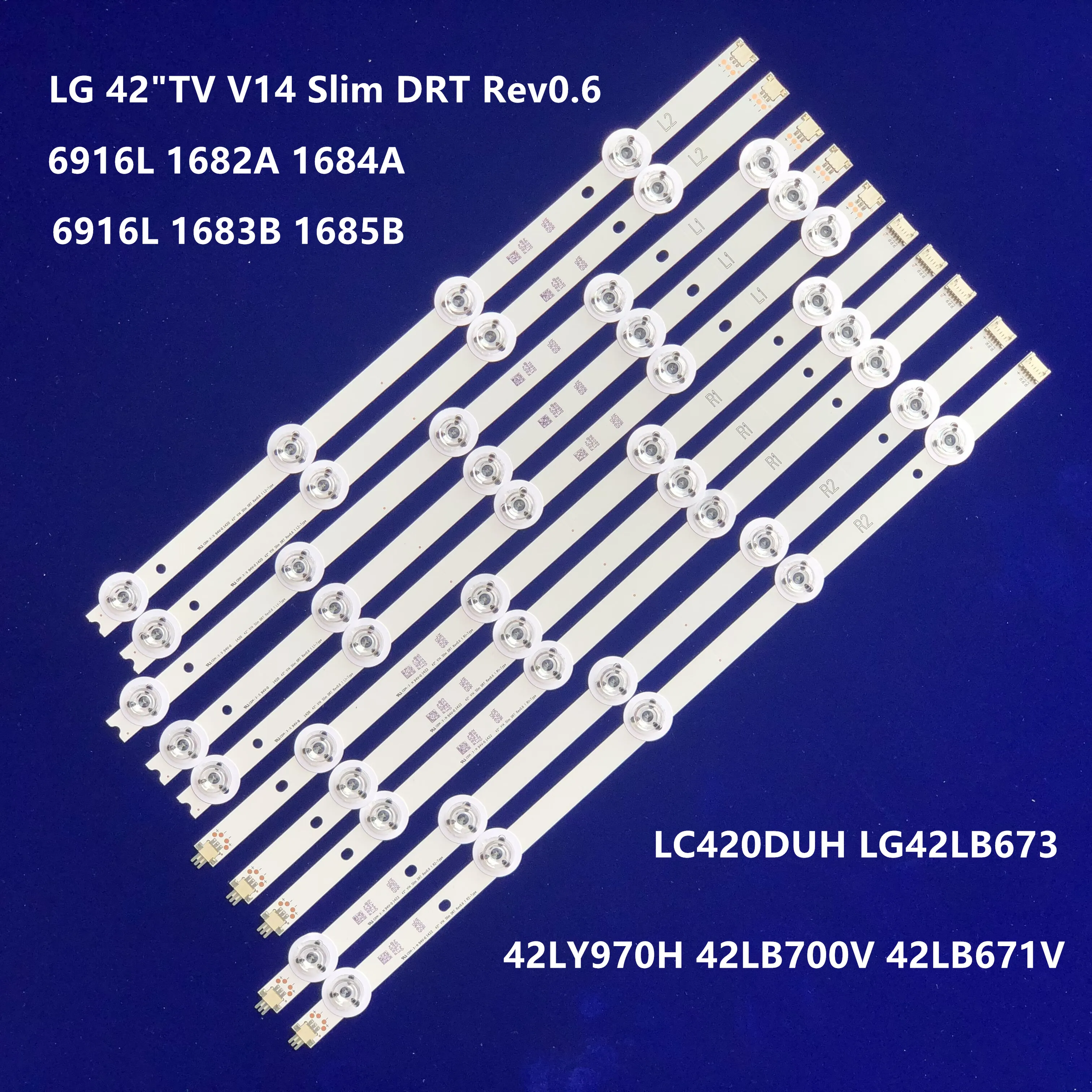 5Kit LED Backlight Strip for TX-42AS740B TX-42AS650B TX-42ASW754 TX-42ASM651E TX-42ASM655 6916L-1807A 6916L-1808A 1809A 1810A