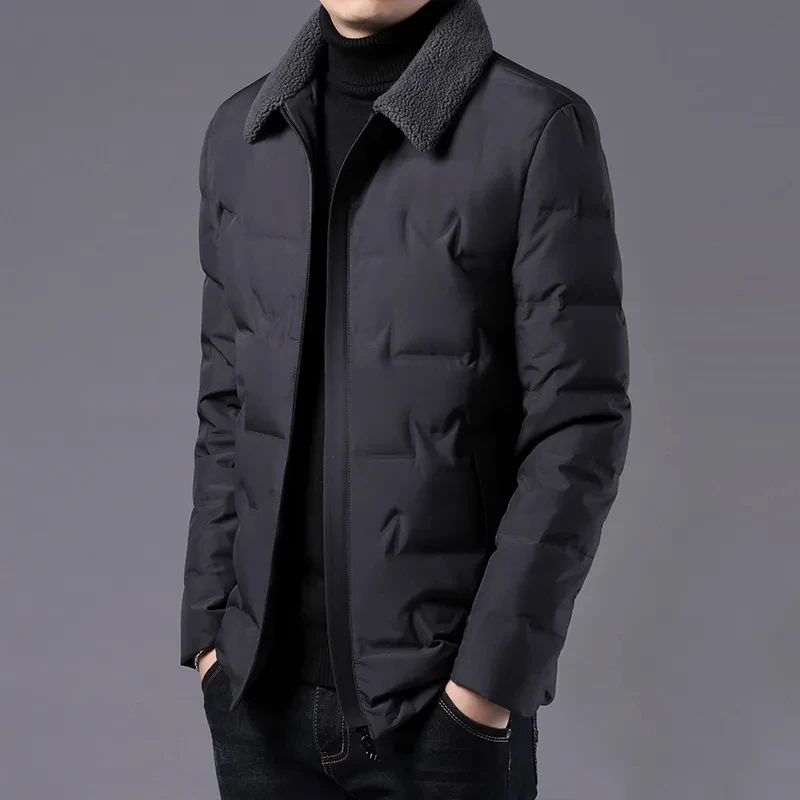 Manteau bouffant décontracté à la mode pour Homme, veste Parka courte coupe-vent, vêtements chauds d'extérieur, hiver